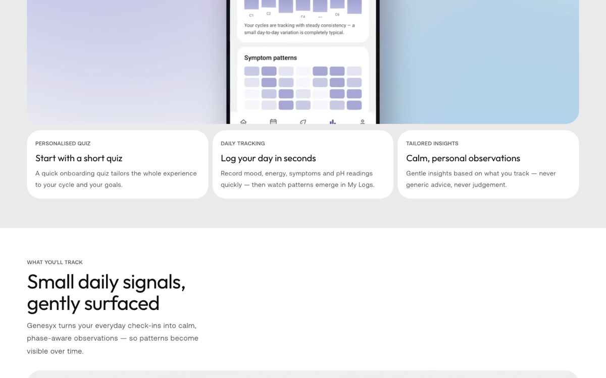 Screenshot of Genesyx — page 4